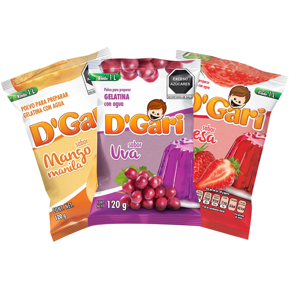Gelatina DGari Varios Sabores 50/120 g