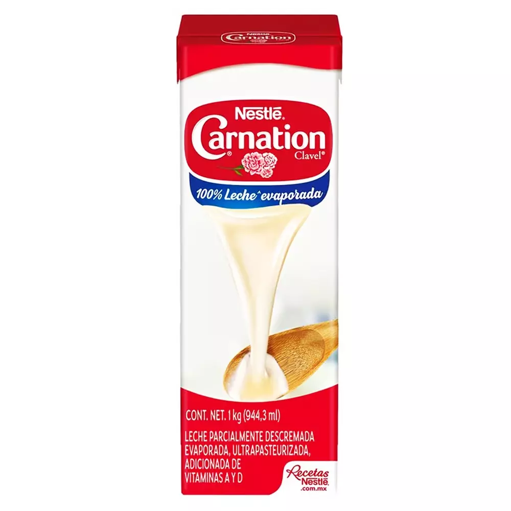 Leche Evaporada Carnation Clavel 12/1 Kg
