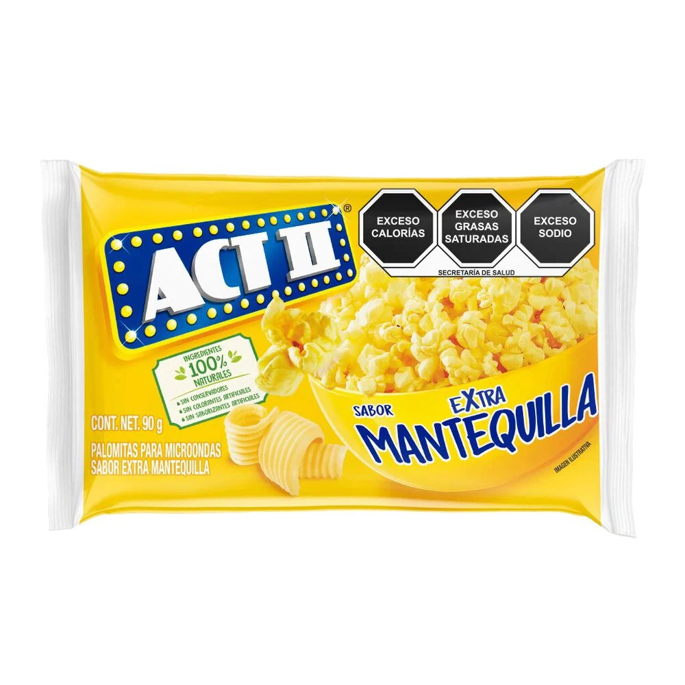 Palomitas Act II Extra Mantequilla 14 Pzas